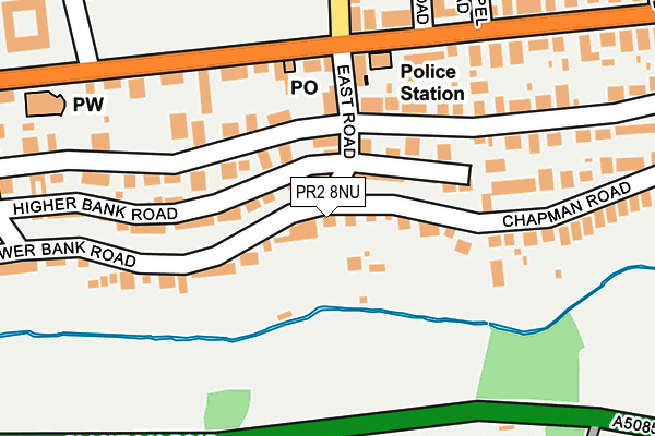 PR2 8NU map - OS OpenMap – Local (Ordnance Survey)
