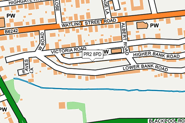 PR2 8PD map - OS OpenMap – Local (Ordnance Survey)