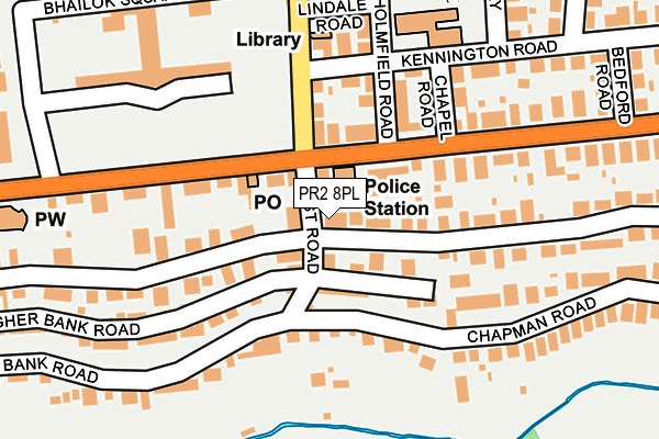 PR2 8PL map - OS OpenMap – Local (Ordnance Survey)