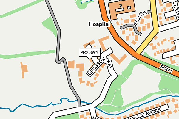 PR2 8WY map - OS OpenMap – Local (Ordnance Survey)