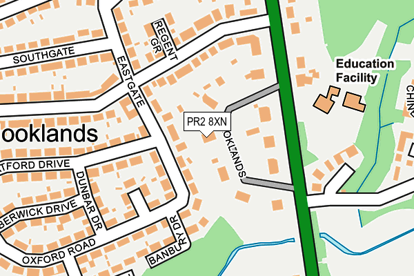 PR2 8XN map - OS OpenMap – Local (Ordnance Survey)