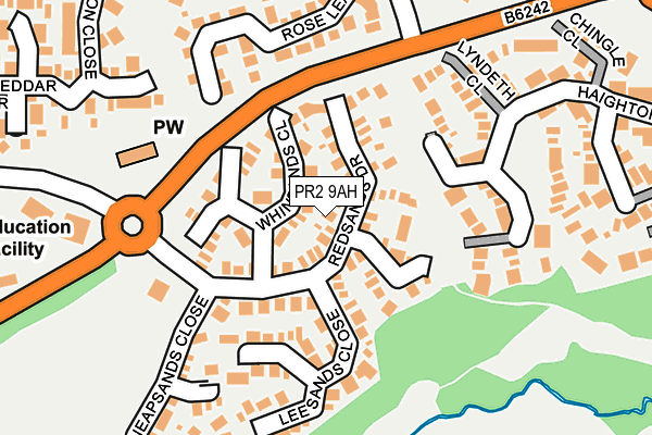 PR2 9AH map - OS OpenMap – Local (Ordnance Survey)