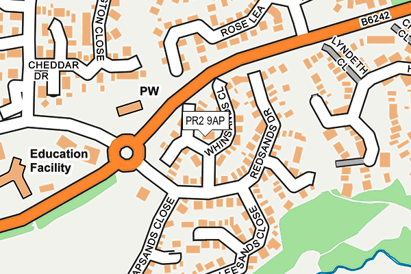 PR2 9AP map - OS OpenMap – Local (Ordnance Survey)