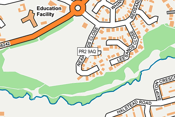 PR2 9AQ map - OS OpenMap – Local (Ordnance Survey)