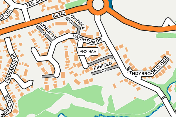 PR2 9AR map - OS OpenMap – Local (Ordnance Survey)