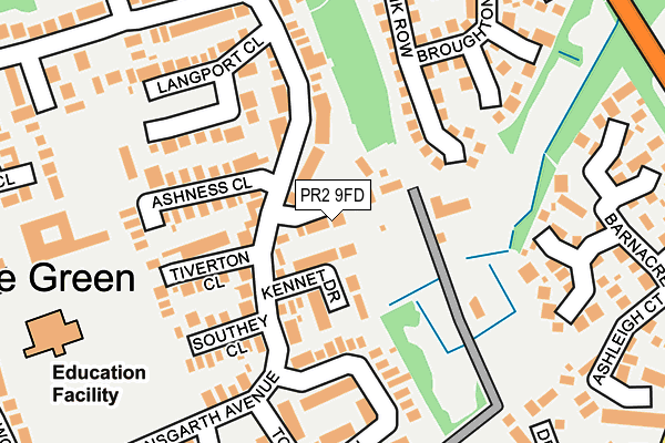 PR2 9FD map - OS OpenMap – Local (Ordnance Survey)