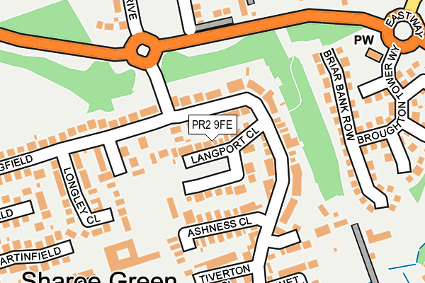 PR2 9FE map - OS OpenMap – Local (Ordnance Survey)
