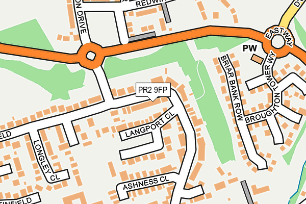 PR2 9FP map - OS OpenMap – Local (Ordnance Survey)