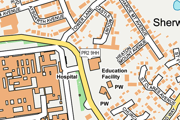 PR2 9HH map - OS OpenMap – Local (Ordnance Survey)