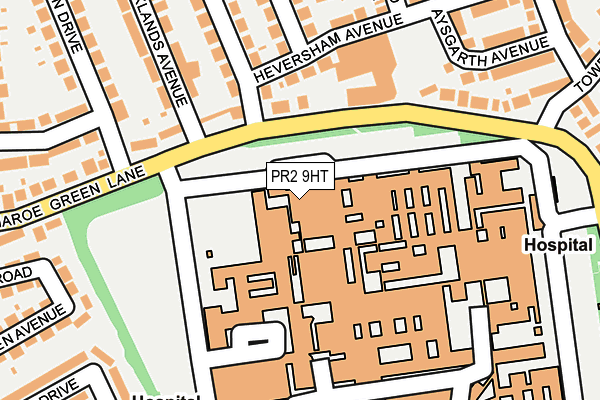 PR2 9HT map - OS OpenMap – Local (Ordnance Survey)