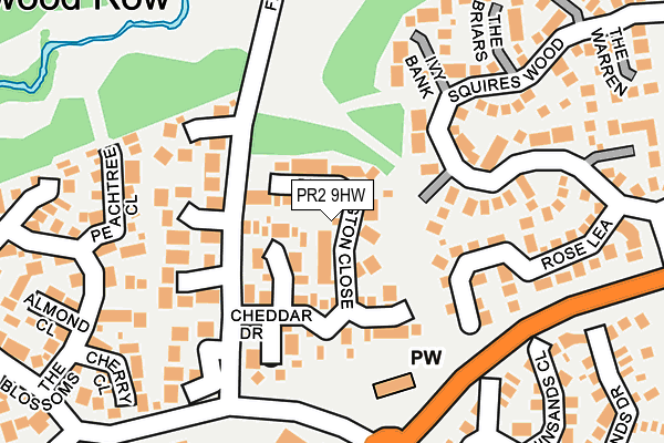 PR2 9HW map - OS OpenMap – Local (Ordnance Survey)