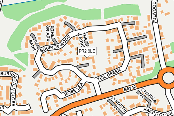 PR2 9LE map - OS OpenMap – Local (Ordnance Survey)