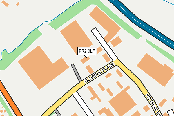 PR2 9LF map - OS OpenMap – Local (Ordnance Survey)