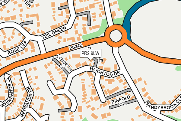 PR2 9LW map - OS OpenMap – Local (Ordnance Survey)