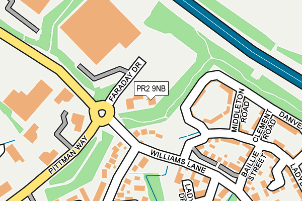 PR2 9NB map - OS OpenMap – Local (Ordnance Survey)