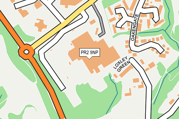 PR2 9NP map - OS OpenMap – Local (Ordnance Survey)