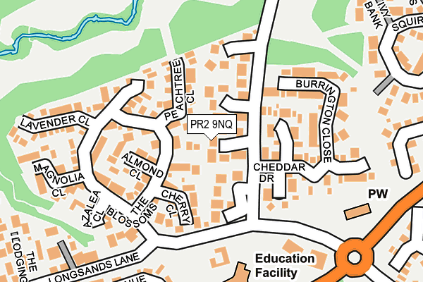 PR2 9NQ map - OS OpenMap – Local (Ordnance Survey)