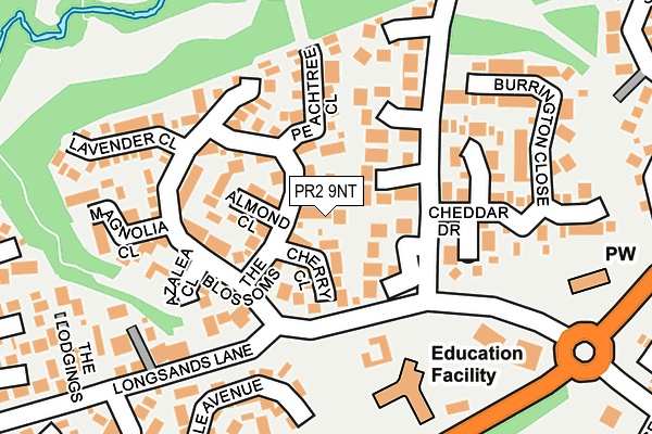 PR2 9NT map - OS OpenMap – Local (Ordnance Survey)