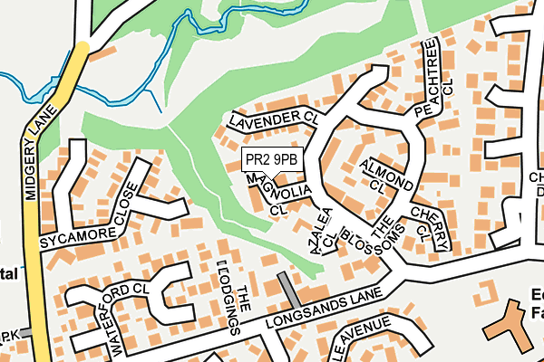 PR2 9PB map - OS OpenMap – Local (Ordnance Survey)