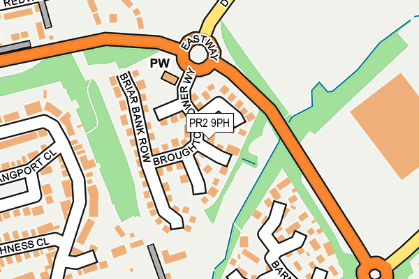 PR2 9PH map - OS OpenMap – Local (Ordnance Survey)