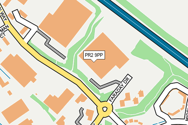 PR2 9PP map - OS OpenMap – Local (Ordnance Survey)