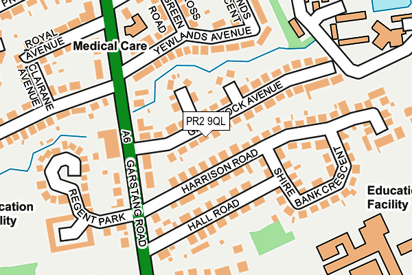 PR2 9QL map - OS OpenMap – Local (Ordnance Survey)