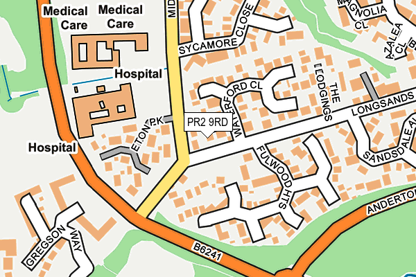 PR2 9RD map - OS OpenMap – Local (Ordnance Survey)