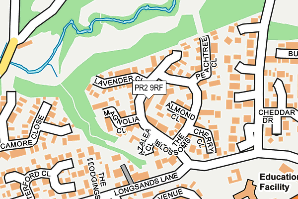 PR2 9RF map - OS OpenMap – Local (Ordnance Survey)