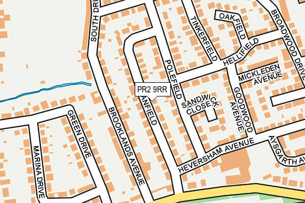 PR2 9RR map - OS OpenMap – Local (Ordnance Survey)