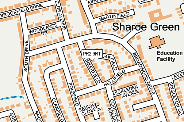 PR2 9RT map - OS OpenMap – Local (Ordnance Survey)