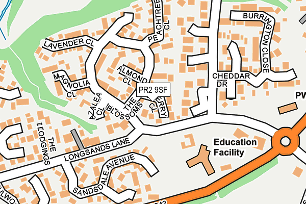 PR2 9SF map - OS OpenMap – Local (Ordnance Survey)