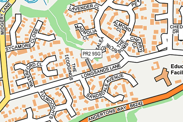 PR2 9SG map - OS OpenMap – Local (Ordnance Survey)