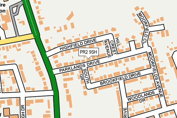 PR2 9SH map - OS OpenMap – Local (Ordnance Survey)