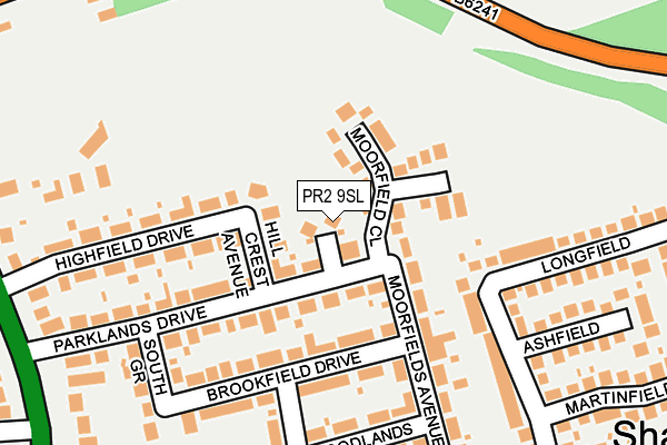 PR2 9SL map - OS OpenMap – Local (Ordnance Survey)