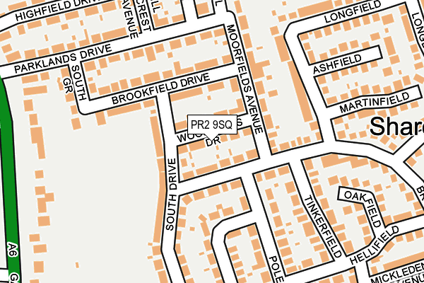 PR2 9SQ map - OS OpenMap – Local (Ordnance Survey)