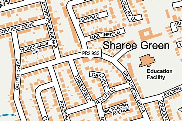 PR2 9SS map - OS OpenMap – Local (Ordnance Survey)