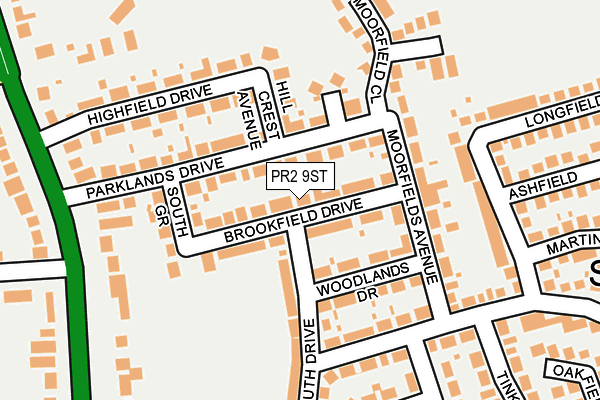 PR2 9ST map - OS OpenMap – Local (Ordnance Survey)