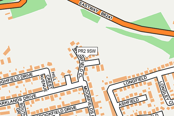 PR2 9SW map - OS OpenMap – Local (Ordnance Survey)