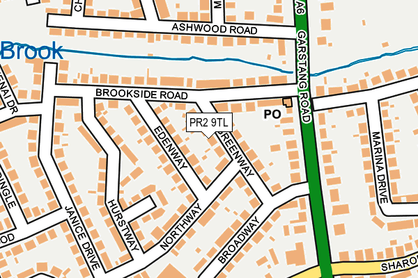 PR2 9TL map - OS OpenMap – Local (Ordnance Survey)