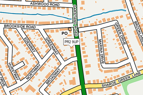 PR2 9UP map - OS OpenMap – Local (Ordnance Survey)