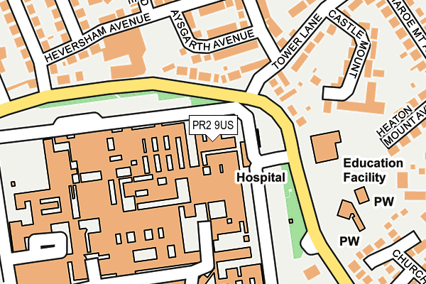 PR2 9US map - OS OpenMap – Local (Ordnance Survey)