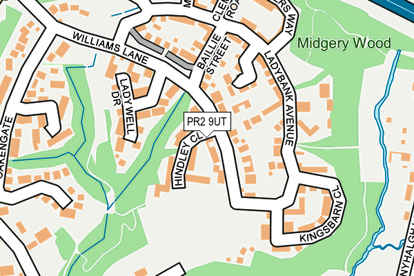 PR2 9UT map - OS OpenMap – Local (Ordnance Survey)