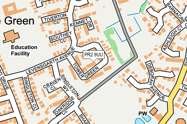 PR2 9UU map - OS OpenMap – Local (Ordnance Survey)