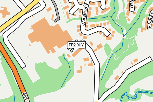 PR2 9UY map - OS OpenMap – Local (Ordnance Survey)