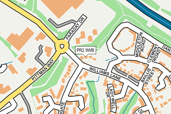 PR2 9WB map - OS OpenMap – Local (Ordnance Survey)