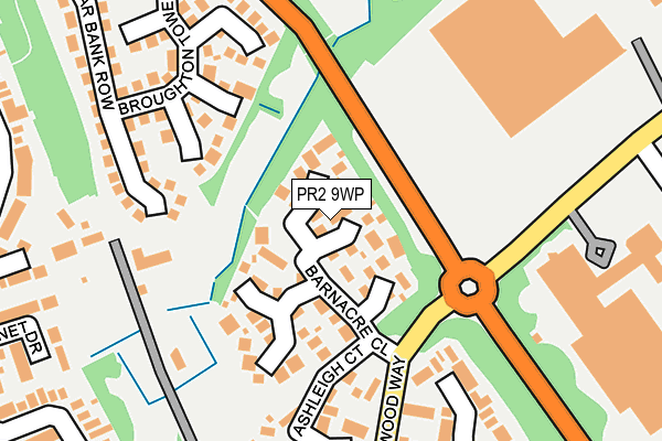 PR2 9WP map - OS OpenMap – Local (Ordnance Survey)