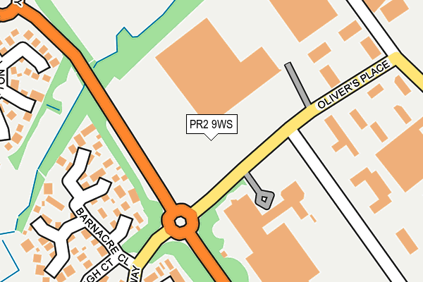 PR2 9WS map - OS OpenMap – Local (Ordnance Survey)