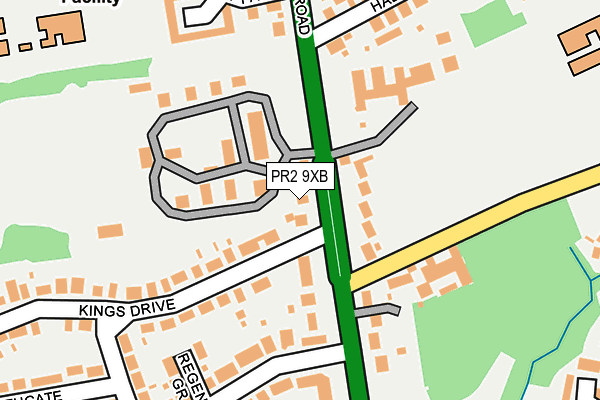 PR2 9XB map - OS OpenMap – Local (Ordnance Survey)