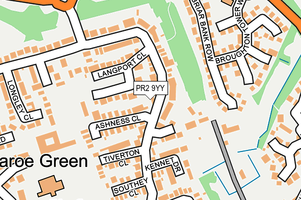 PR2 9YY map - OS OpenMap – Local (Ordnance Survey)
