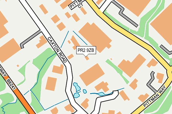 PR2 9ZB map - OS OpenMap – Local (Ordnance Survey)